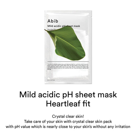 Abib Mild Acidic pH Sheet Mask - Heartleaf Fit