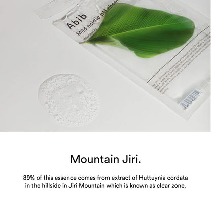 Abib Mild Acidic pH Sheet Mask - Heartleaf Fit