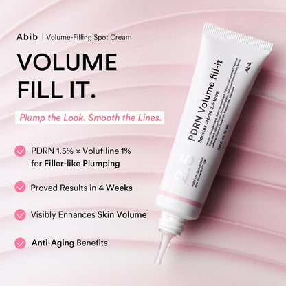 Abib PDRN Volume fill-it booster crème 2.5 tube 30ml