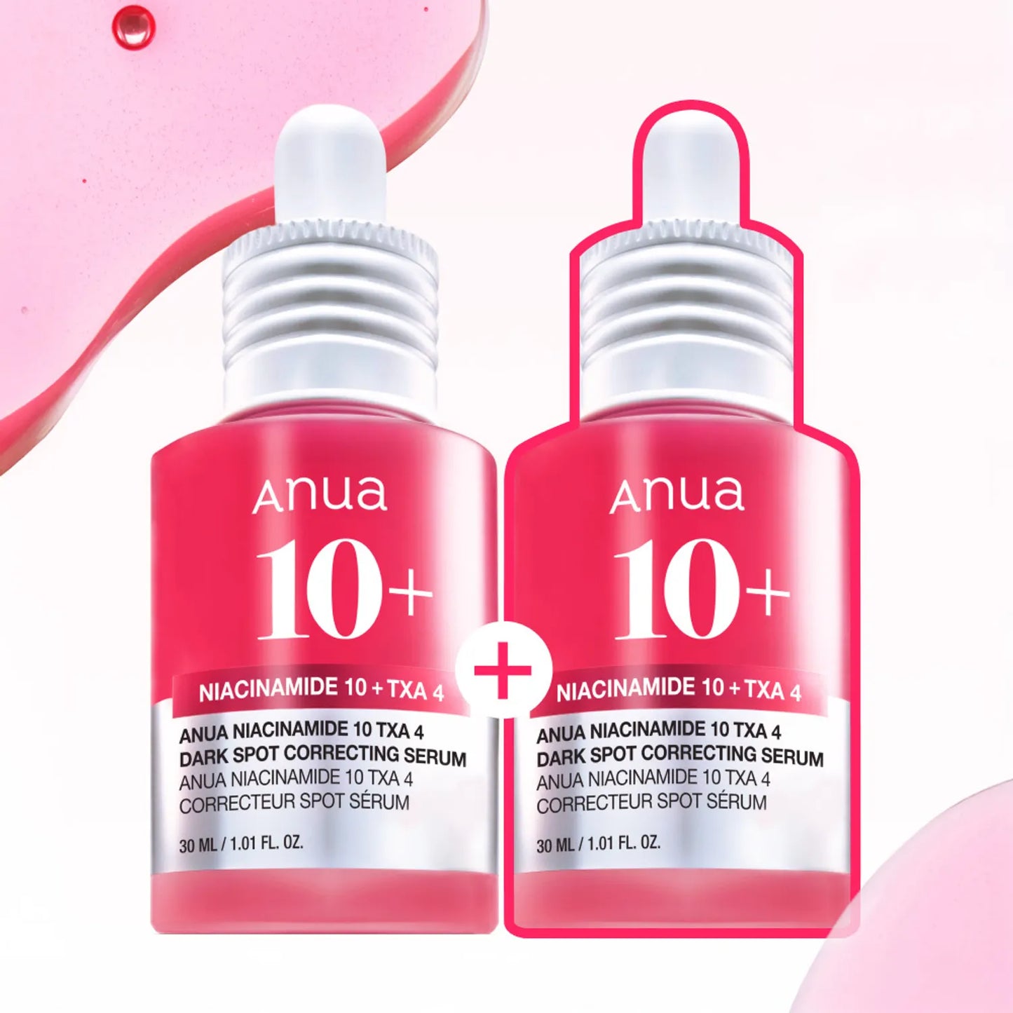 Two bottles of Anua Niacinamide 10% + TXA 4% Serum for Brightening and Dark Spots 