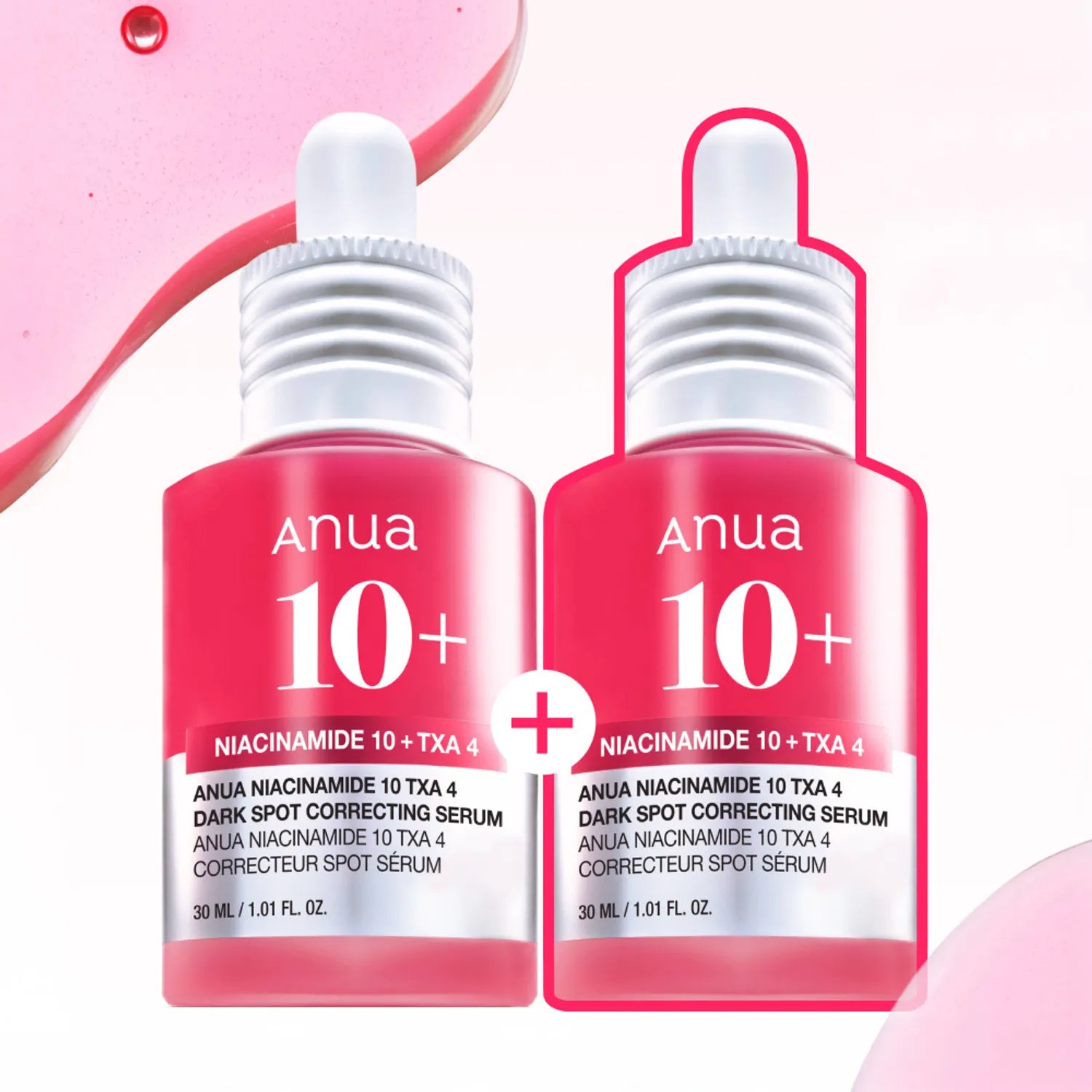 Two bottles of Anua Niacinamide 10% + TXA 4% Serum for Brightening and Dark Spots 