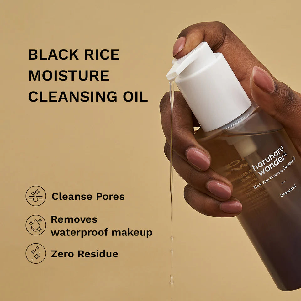 Haruharu Wonder Black Rice Moisture Cleansing Oil (Unscented) 150ml