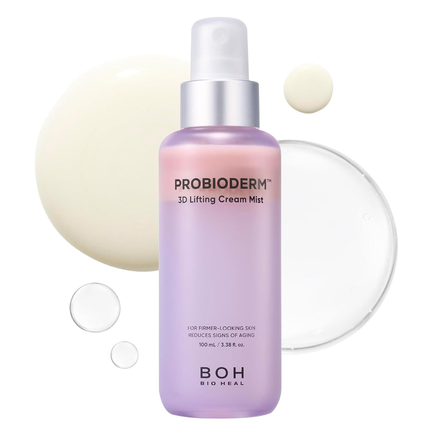 BIOHEAL BOH PROBIODERM 3D Lifting Cream Mist bottle with samples of the product