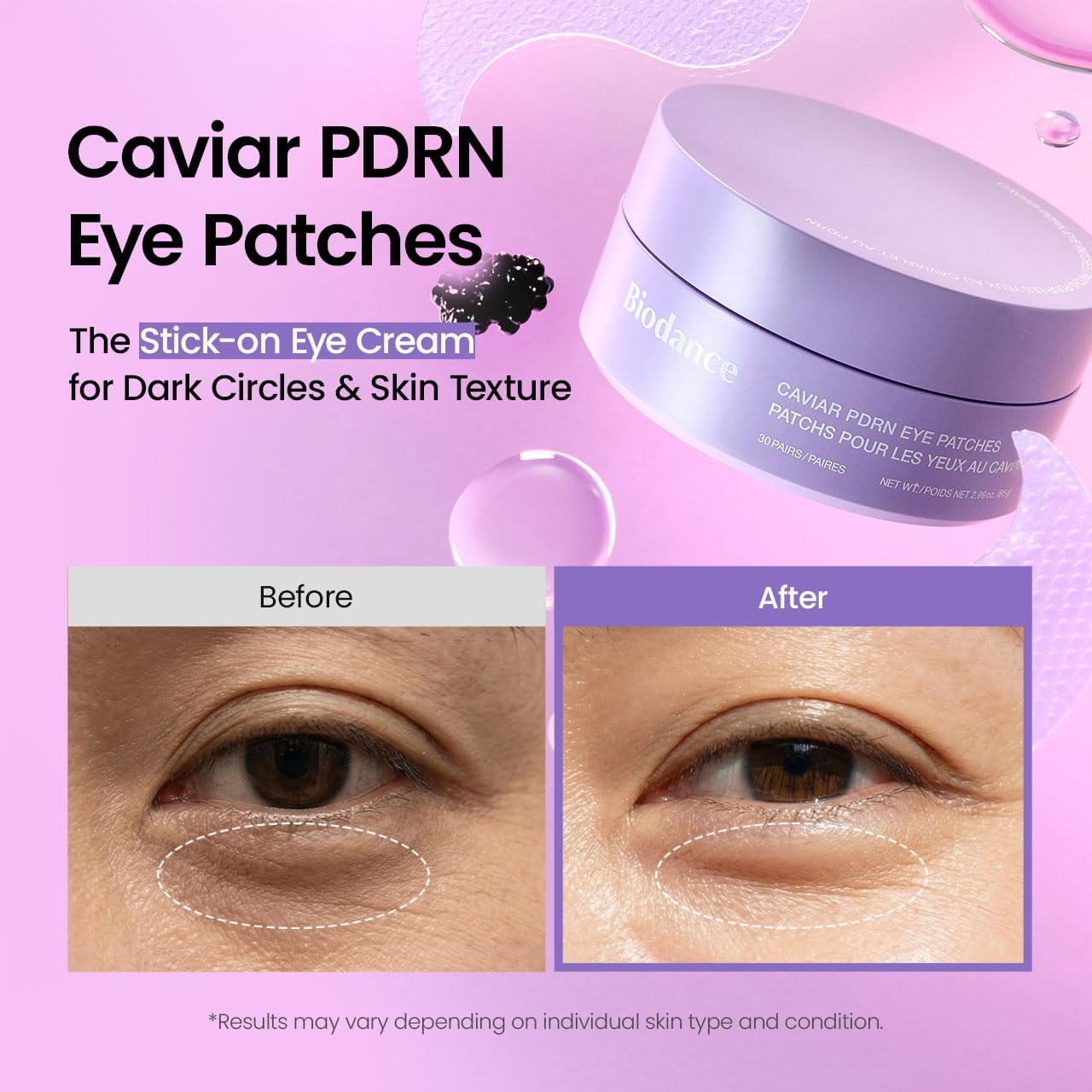 Biodance Caviar PDRN Eye Patches (30 Pairs)