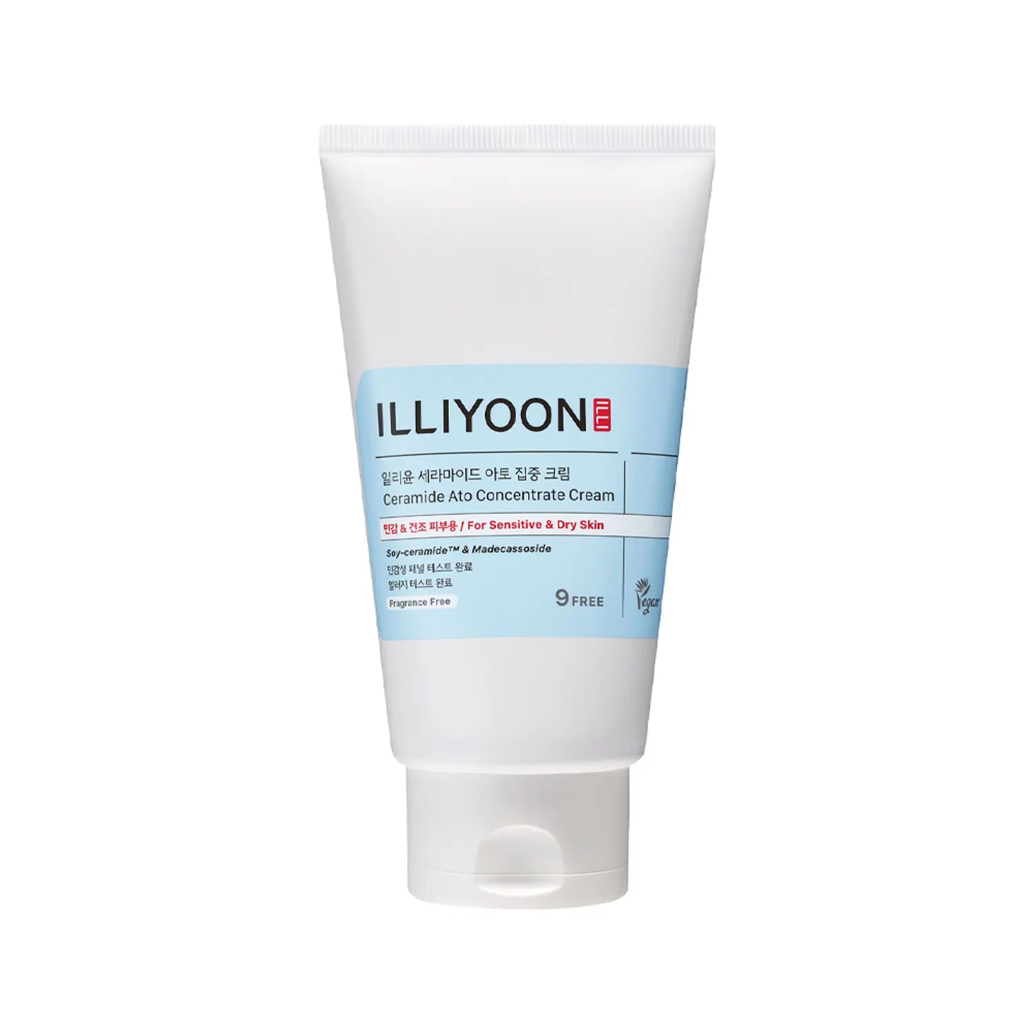 Tube of Illiyoon Ceramide ato Concentrate Cream on a white background