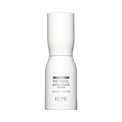 IOPE Retinol Super Bounce Serum bottle on a white background