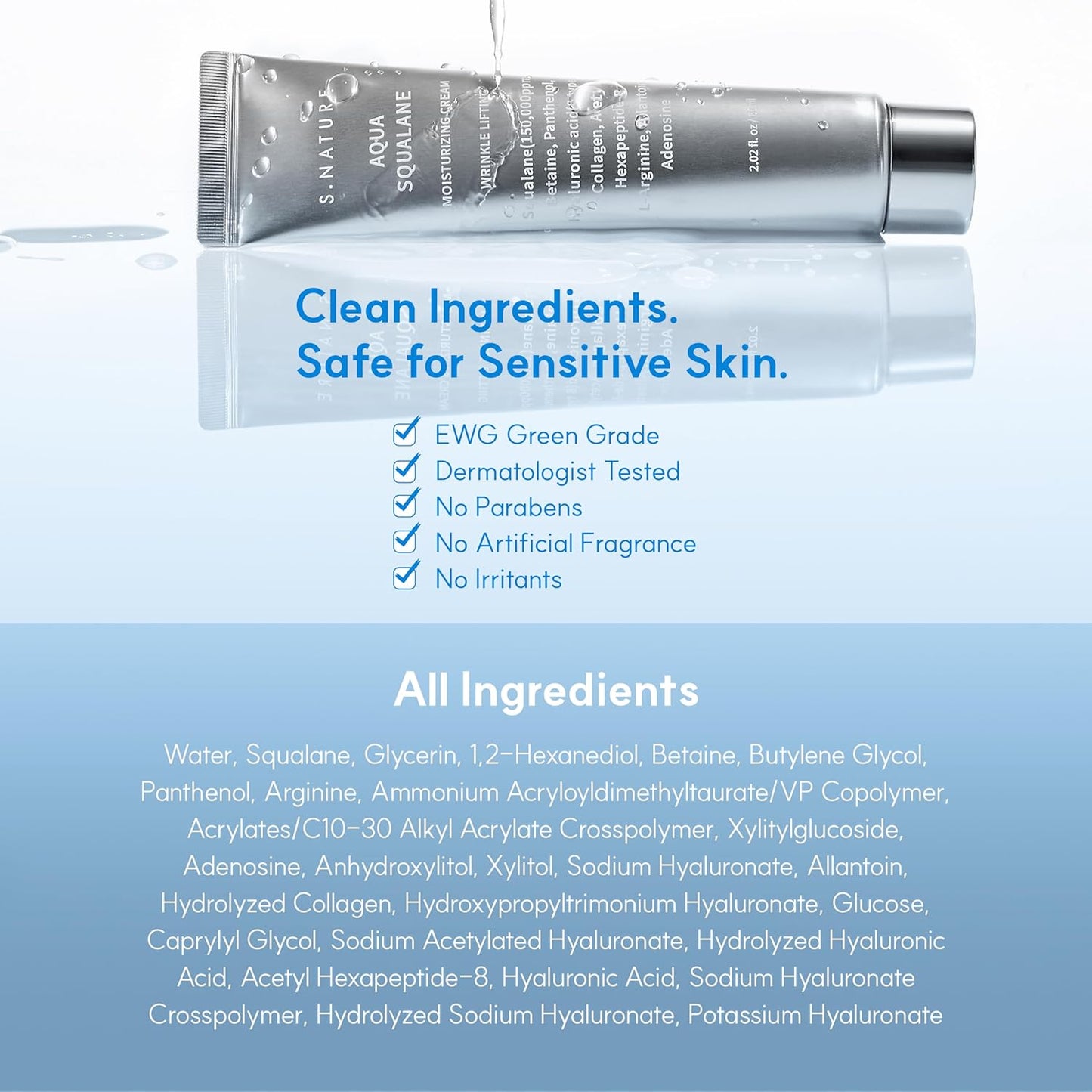 S. Nature Aqua Squalane Moisturising Cream 60ml + 30ml Set