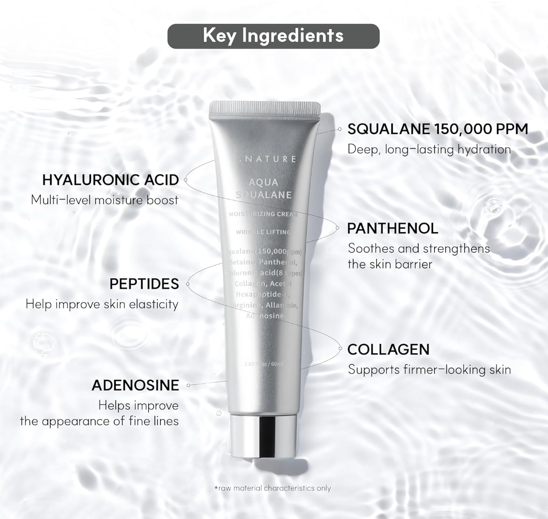 S. Nature Aqua Squalane Moisturising Cream 60ml + 30ml Set
