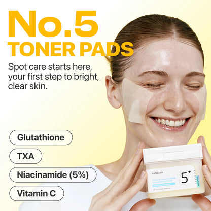 numbuzin No.5+ Glutathione Vitamin Concentrated Toner Pads (70 Pads) 180ml